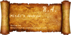 Miták Andrea névjegykártya